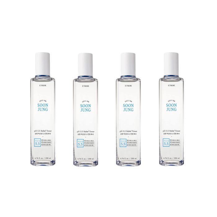 ETUDE - Soon Jung PH 5.5 Relief Toner - 200ml (4ea) Set