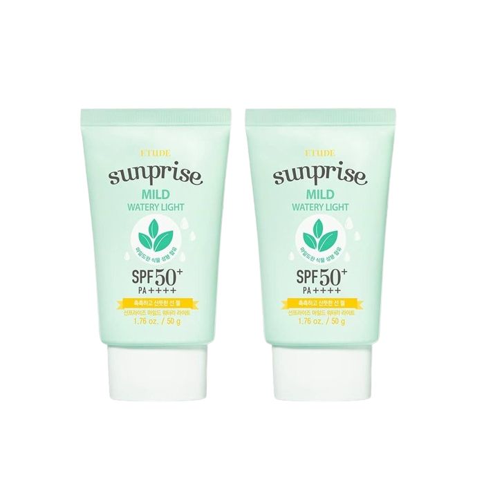ETUDE - Sunprise Mild Watery Light Sunscreen SPF 50+ PA++++ - 50g (2ea) Set
