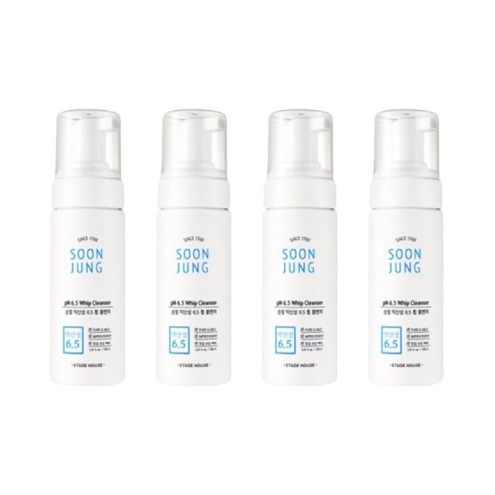 ETUDE - Soon Jung pH 6.5 Whip Cleanser - 250ml (4ea) Set