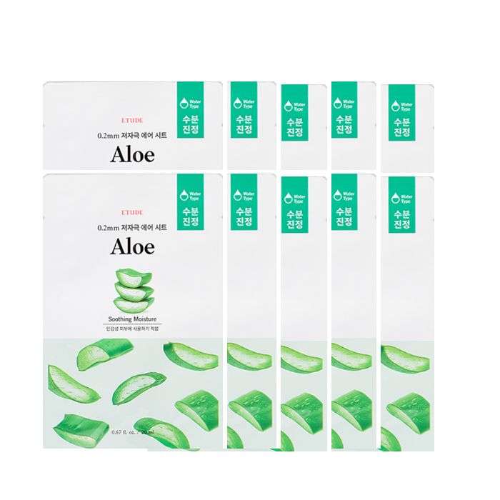 ETUDE - 0.2 Therapy Air Mask (New) - 1pc - Aloe (10ea) Set