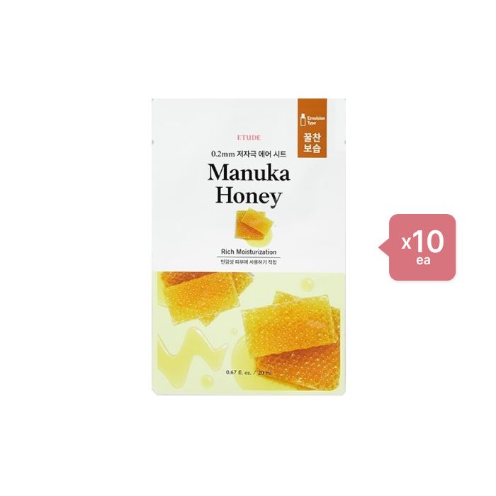 ETUDE - 0.2 Therapy Air Mask (New) - 1pc - Manuka Honey (10ea) Set