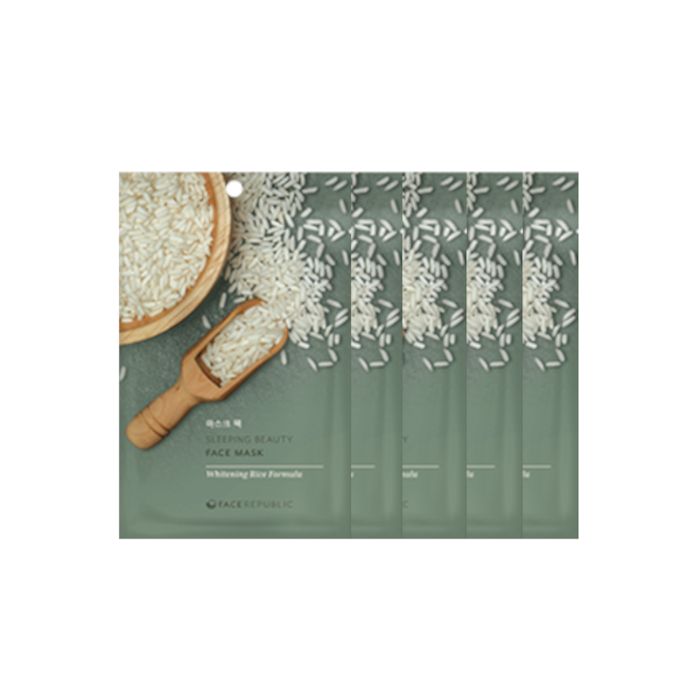 face republic - Sleeping Beauty Face Mask - 23ml - Whitening Rice Formula (5ea) Set