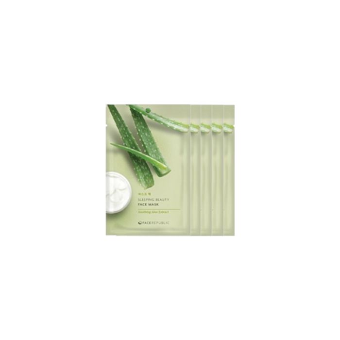 face republic Sleeping Beauty Face Mask - 23ml - Soothing Aloe Extract (5ea) Set