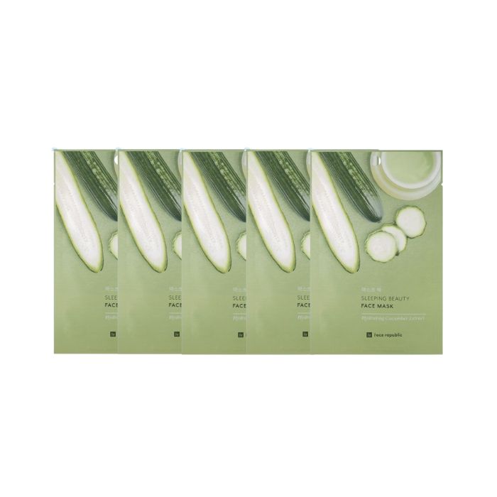 face republic Sleeping Beauty Face Mask - 23ml - Hydrating Cucumber Extract (5ea) Set