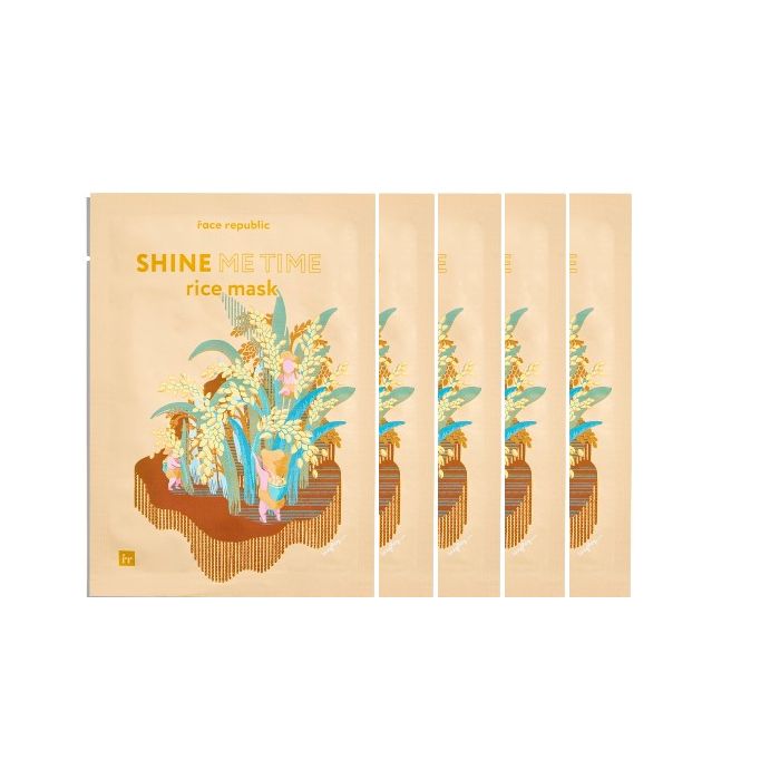 face republic Shine Me Time Rice Mask - 23ml (5ea) Set