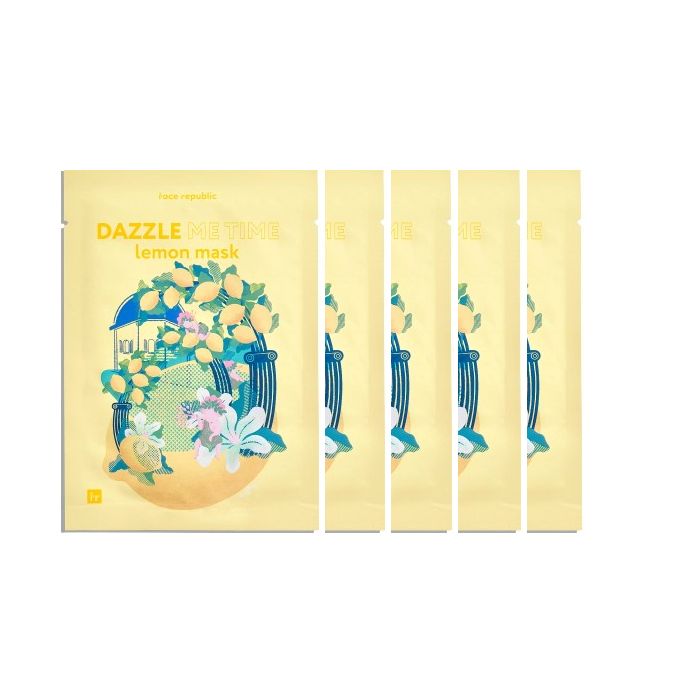 face republic Dazzle Me Time Lemon Mask - 23ml (5ea) Set