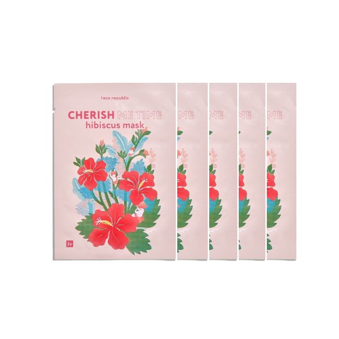 face republic Cherish Me Time Hibiscus Mask - 23ml (5ea) Set