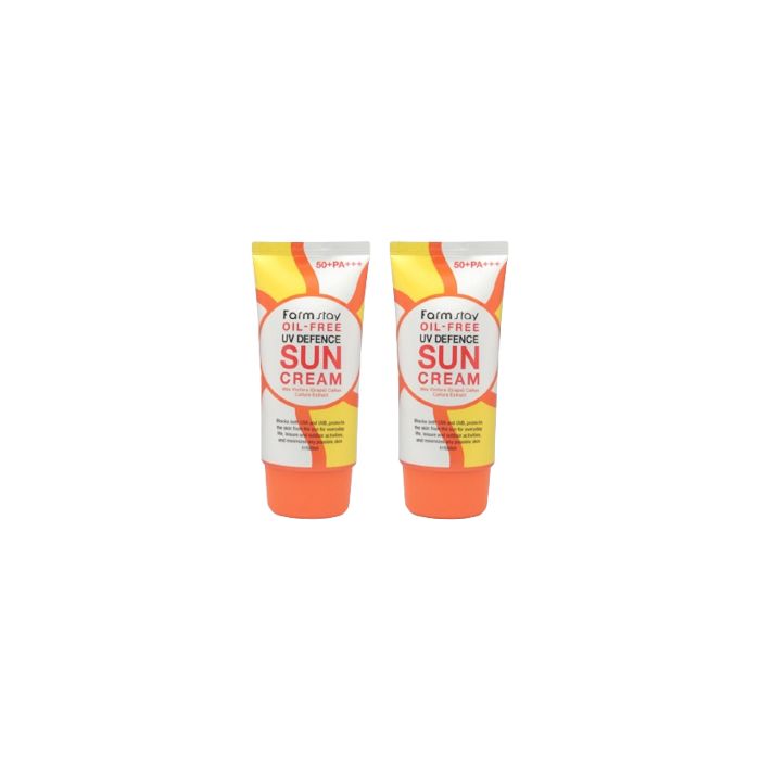 Farm Stay Oil Free UV Defence Sun Cream SPF50+ PA+++ - 70ml (2ea) Set
