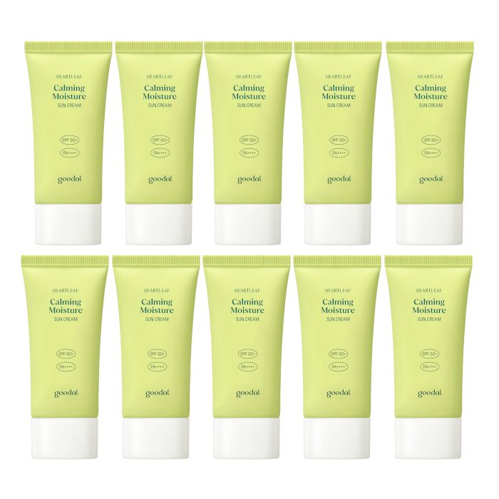 Goodal - Heartleaf Calming Moisture Sun Cream SPF50+ PA++++ - 50ml (10ea) Set