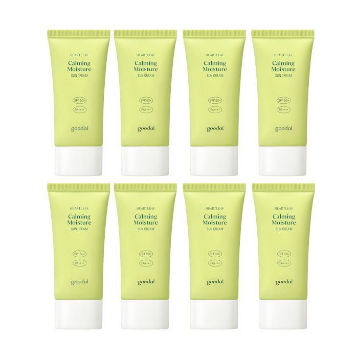 Goodal - Heartleaf Calming Moisture Sun Cream SPF50+ PA++++ - 50ml (8ea) Set (New)