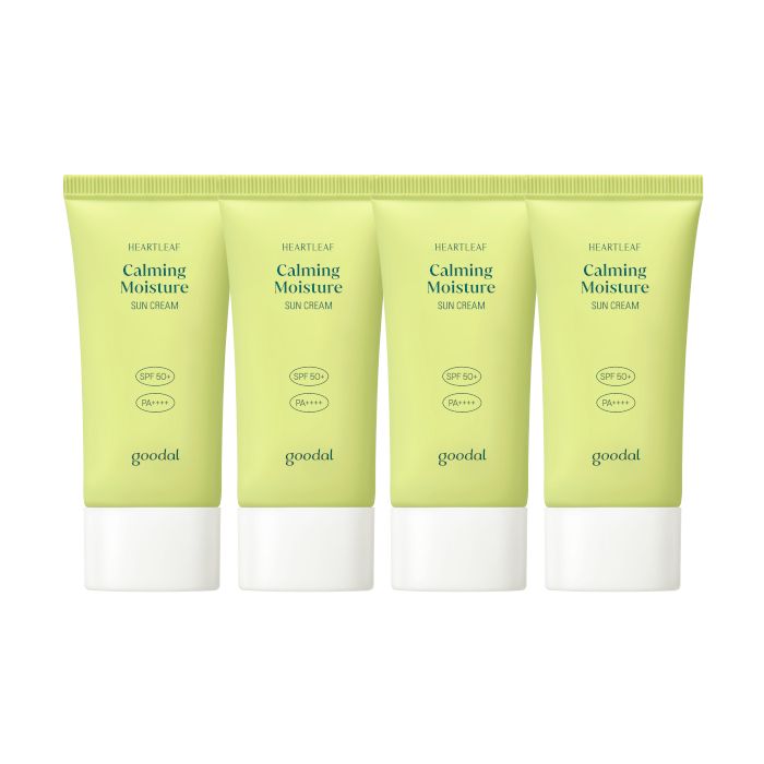 Goodal - Heartleaf Calming Moisture Sun Cream SPF50+ PA++++ - 50ml (4ea) Set (New)