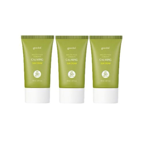 Goodal - Houttuynia Cordata Calming Moisture Sun Cream SPF50+ PA++++ - 50ml (3ea) Set