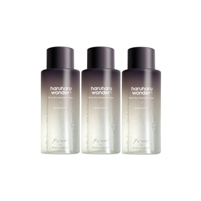 haruharu wonder - Black Rice Hyaluronic Toner - Fragrance Free - 150ml (3ea) Set