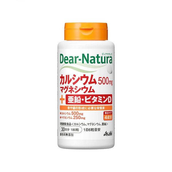 Asahi - Dear Natura Calcium, Magnesium, Zinc, Vitamin D 30 Days Supply - 180 tablets