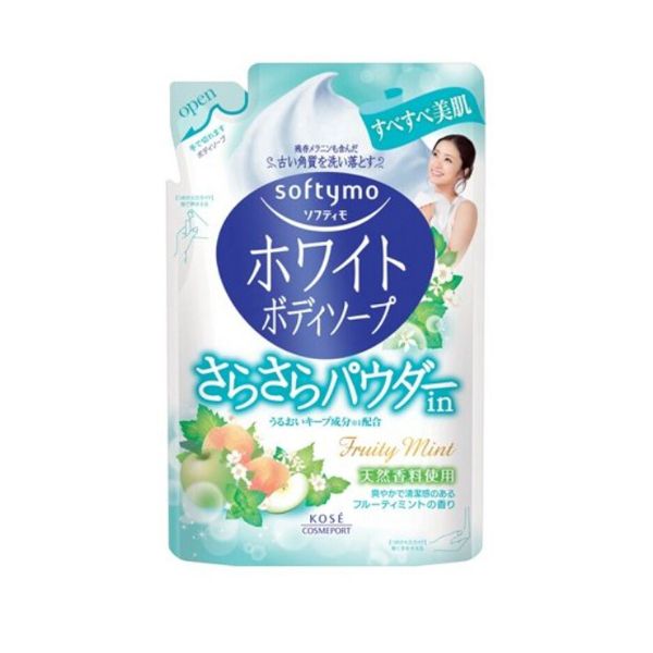 [DEAL]Kose - Softymo White Body Soap Refill - 420ml - Smooth Powder Fruity Mint