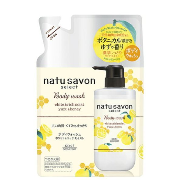 [DEAL]Kose - Natu Savon Select Body Wash Refill (White & Rich Moist) - 360ml