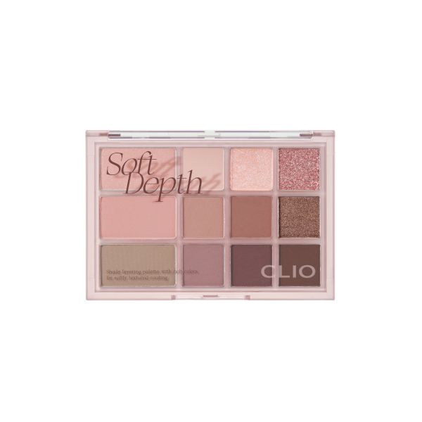 [Deal] CLIO - Shade & Shadow Palette - 1.4gX3, 0.6gX9 - 02 Soft Depth