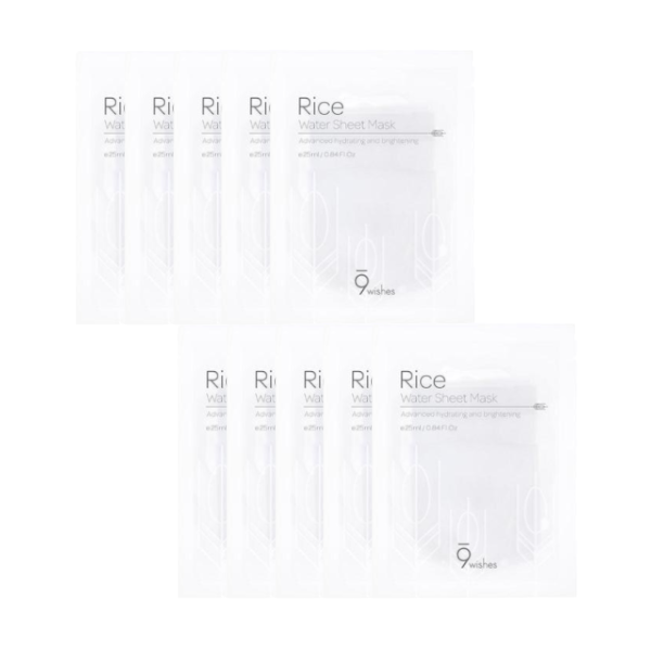 [Deal] 9wishes - Rice Water Sheet Mask - 10pcs