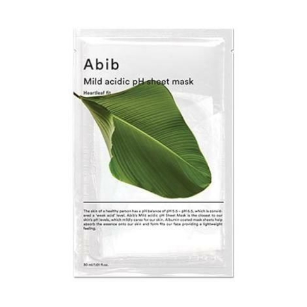 [Deal] Abib - Mild Acidic pH Sheet Mask - Heartleaf Fit - 5pcs